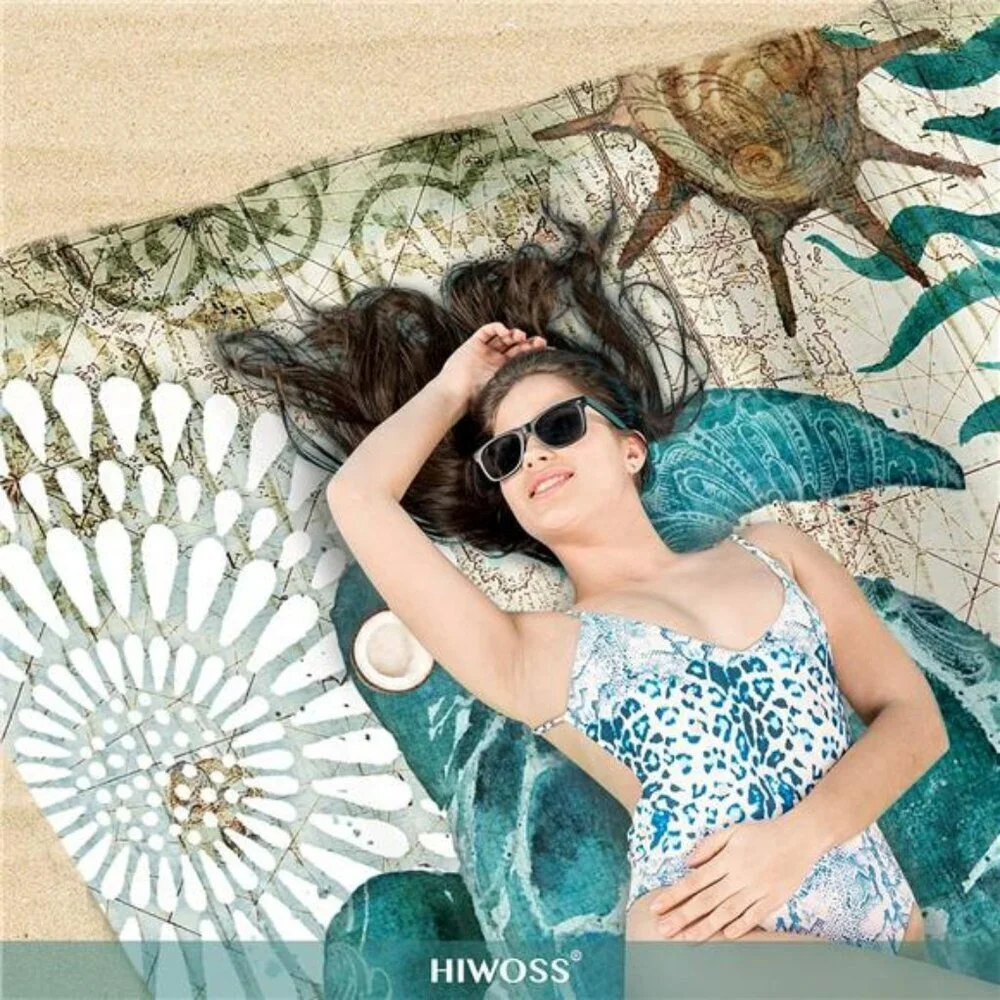 Oversized Sandproof Beach Blanket Waterproof Picnic Mat Travel Outdoor 95x80